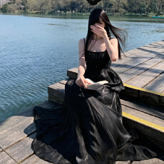 批发孕妇法式高级感海岛缎面<b class='q'>半身裙</b>高腰显瘦大裙摆a字长裙流光仙女裙