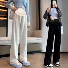批发孕妇裤子春秋款外穿秋装大码托腹阔腿裤春秋<b class='q'>新款</b>春秋打底直筒裤