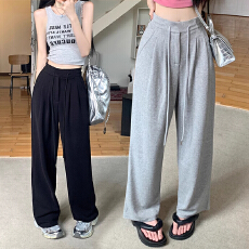 批发孕妇一体裤新款运动裤女春秋季阔腿休闲简约宽松型常规卫裤子