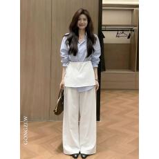 批发早春韩系穿搭一整套高级感时尚<b class='q'>气质</b>衬衫设计感遮胯显瘦休闲<b class='q'>裤</b>套<b class='q'>装</b>