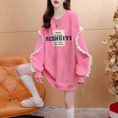 首发实拍华棉棒球服新款上衣大码学院风复古宽松卫衣女