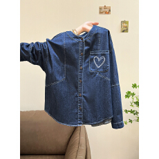 批发实拍 原版质量<b class='q'>牛仔</b>宽松<b class='q'>大码</b>女装200斤开衫<b class='q'>牛仔</b><b class='q'>外套</b>女春秋季