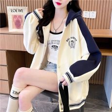 批发仿华棉复牛奶丝+内抽大码200斤后包领秋季薄款拼接<b class='q'>棒球</b>服<b class='q'>外套</b>