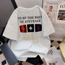 批发实拍原版刺绣【32支双纱内里贴布】美式字母刺绣<b class='q'>情侣</b><b class='q'>短袖</b>