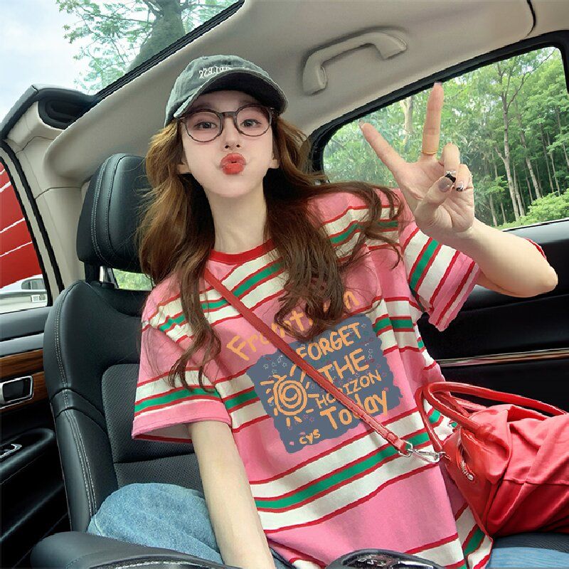 RY3231# 原版辅料纯棉220克长袖原版t恤女潮新款上衣大码女装