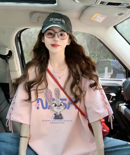 실사 모방 면 200그램 특별 빅 사이즈 300 근 새로운 폭발 스트랩 맨위 루즈핏 반팔 티셔츠 여성