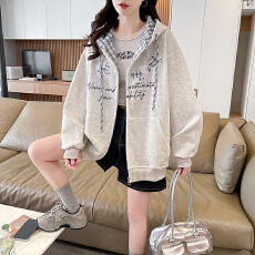 批发实拍华棉复合<b class='q'>大码</b><b class='q'>女装</b>春秋薄长袖卫衣女韩版宽松设计感<b class='q'>上衣</b>