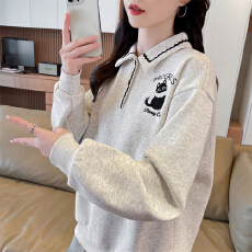 批发实拍华棉复合大码女装春秋薄<b class='q'>长袖</b>卫衣女<b class='q'>韩版</b>宽松设计感上衣