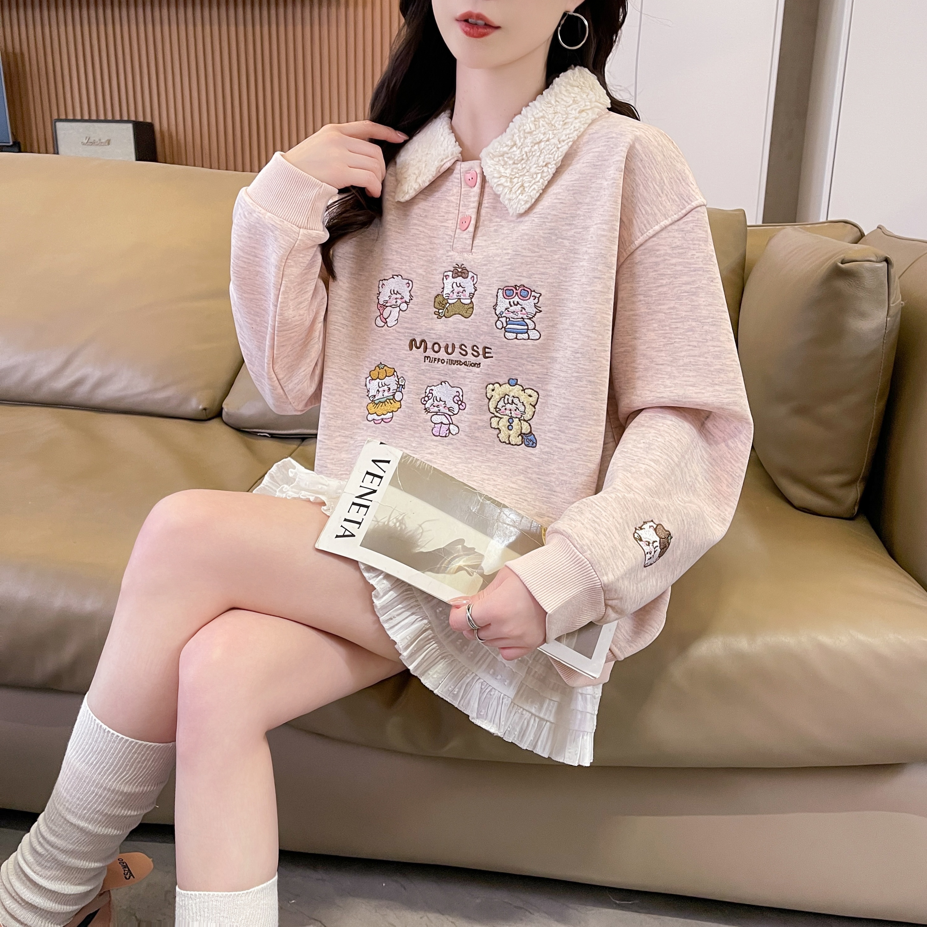 BY35928# 华棉复合卫衣...