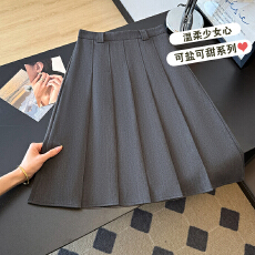 批发实拍2026年春季新款高腰百褶裙修身显瘦时尚百搭小个子中裙