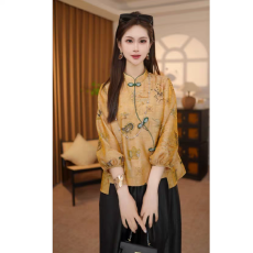 批发新中式国风春夏新上衣气质百搭减龄显瘦显白小衫