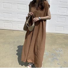 批发韩式简约<b class='q'>宽松</b>显瘦<b class='q'>连衣裙</b>V领<b class='q'>连衣裙</b>