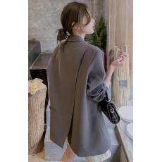 批发chic灰色小西装外套女小个子<b class='q'>春</b>装新款高级感设计感小众西服