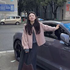 批发MENG.YI韩系短款手工缝制羊毛外套