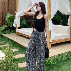 批发大码女装纯欲吊带背心吊带女夏季新款胖妹妹<b class='q'>花</b><b class='q'>裤子</b>