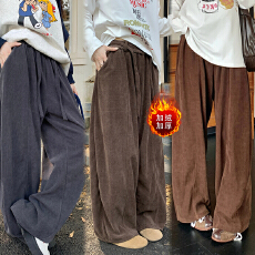 批发加绒 冬裤子 <b class='q'>大码</b>女装秋冬季<b class='q'>大码</b>阔腿裤遮肉显瘦长款后妈裤
