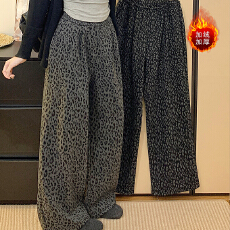 批发加绒 冬季休闲<b class='q'>大码</b>裤子 <b class='q'>大码</b>女装冬季<b class='q'>大码</b>阔腿裤遮肉显瘦长款裤