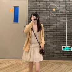 批发莱赛尔抽皱木耳边温柔垂感微A吊带<b class='q'>连衣</b>裙+开衫<b class='q'>裙裤</b>