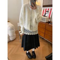 批发韩系显白提花针织开衫女2026秋冬新款软糯百搭显瘦毛衣外套上衣<b class='q'>潮</b>