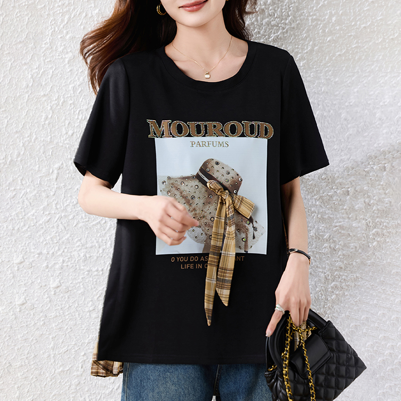 RY379# 实拍2026年夏季新款大码微胖显瘦减龄气质洋气百搭通勤时尚休闲女