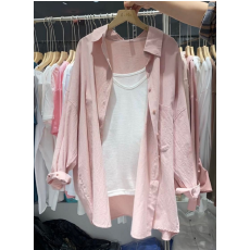 批发2026早春韩版韩系慵懒风宽松休闲纯棉长袖衬衫廓形气质超好看上衣