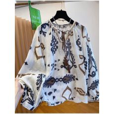 批发夏装新款大码波西米亚风高端休闲时尚百搭上衣防晒长袖衬衫上衣