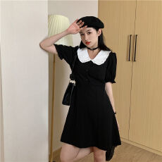 批发2026夏装复古修身显瘦洋气百搭大码女装胖MM短袖<b class='q'>连衣裙</b>M-4XL200斤