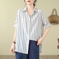 批发实拍夏装新款大码女装胖MM显瘦短袖衬衫内搭打底衬衣