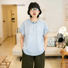 批发夏装新款<b class='q'>大码</b><b class='q'>女装</b>设计感独特别致轻奢减龄洋气短袖衬衫宽松上衣