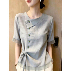 批发夏季独特漂亮超好看上衣女新款高端设计感小众时尚气质女装