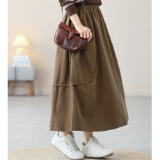 批发秋冬装半身裙女宽松显瘦休闲<b class='q'>百搭</b>秋季a字大裙摆伞裙子