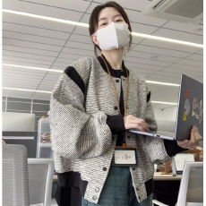批发秋冬装新款大码女装飞行员夹克冷淡系慵懒风<b class='q'>棒球</b><b class='q'>服外套</b>