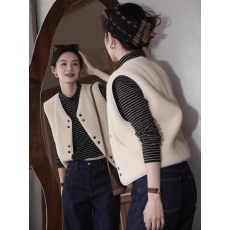 批发欧货高端轻奢马夹透气高级感叠穿无袖马甲上衣2025秋装毛衣女