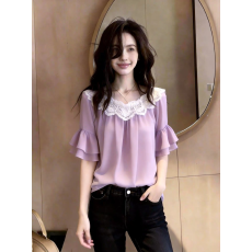 批发独特漂亮超好看上衣女2026年夏季新款法式设计感小众时尚气质<b class='q'>女装</b>