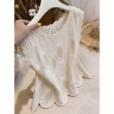 批发夏季独特设计感蕾丝镂空<b class='q'>无袖</b>吊带背心女修身掐腰显瘦百搭绝美上衣