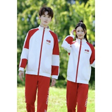 批发实拍简约套装休闲春秋情侣学生运动校班服