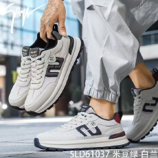 批发男鞋2026新款四季防滑真皮运动休闲鞋时尚百搭增高潮鞋男