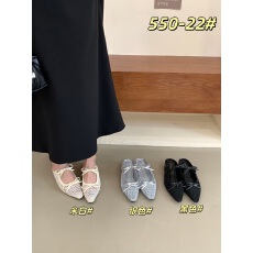 批发网面包头半拖鞋女春夏外穿2026新款平底镂空透气单鞋法式凉拖