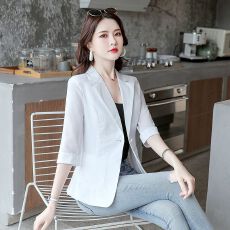 批发西装外套女<b class='q'>七分袖</b>夏季薄款2025气质小个子短款修身西服薄款防晒