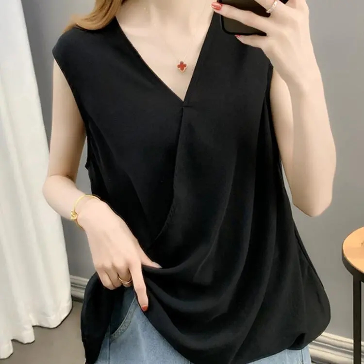 FA35110# 薄款无袖吊带背心女夏季新款宽松遮肚外穿上衣ins潮 服裝批發女裝批發服飾貨源