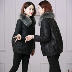 批发短款<b class='q'>皮衣</b>加厚棉服新款<b class='q'>海宁</b>pu皮羽绒棉服宽松百搭显瘦外套