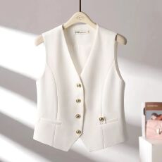 批发西装背心马甲女2025年春<b class='q'>夏</b>新款无袖坎肩小香风马甲外套