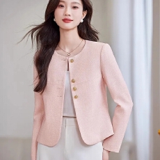批发圆领<b class='q'>西服</b>外套新款春秋气质名媛高级流行小香风短外套上衣薄款