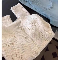 批发法式温柔风<b class='q'>立体</b><b class='q'>花朵</b>毛衣开衫外套女2025春秋新款镂空圆领针织<b class='q'>上衣</b>