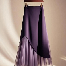 批发中长款新款时尚高端拼接半身裙高级春季好看<b class='q'>大码</b>肚子长裙