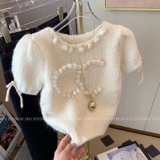批发女装春秋2024新款短袖针织衫上衣慵懒风内搭打底<b class='q'>毛衣</b>