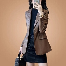批发西装<b class='q'>外套</b>女2026新款咖色今年流行西服上衣小个子高级感超好看皮衣