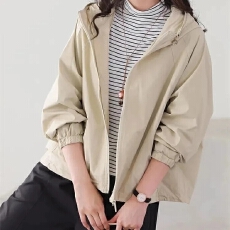 批发冲锋衣小个子连帽风衣2026春秋休闲百搭宽松显瘦新款韩版<b class='q'>夹克</b>外套