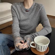 批发蕾丝拼接微喇叭袖内搭打底衫女秋冬款可外穿t恤洋气<b class='q'>时尚</b>长袖上衣