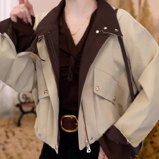 批发短款<b class='q'>外套</b>女2026新款早秋穿搭<b class='q'>女装</b>宽松显瘦气质外穿工装夹克上衣